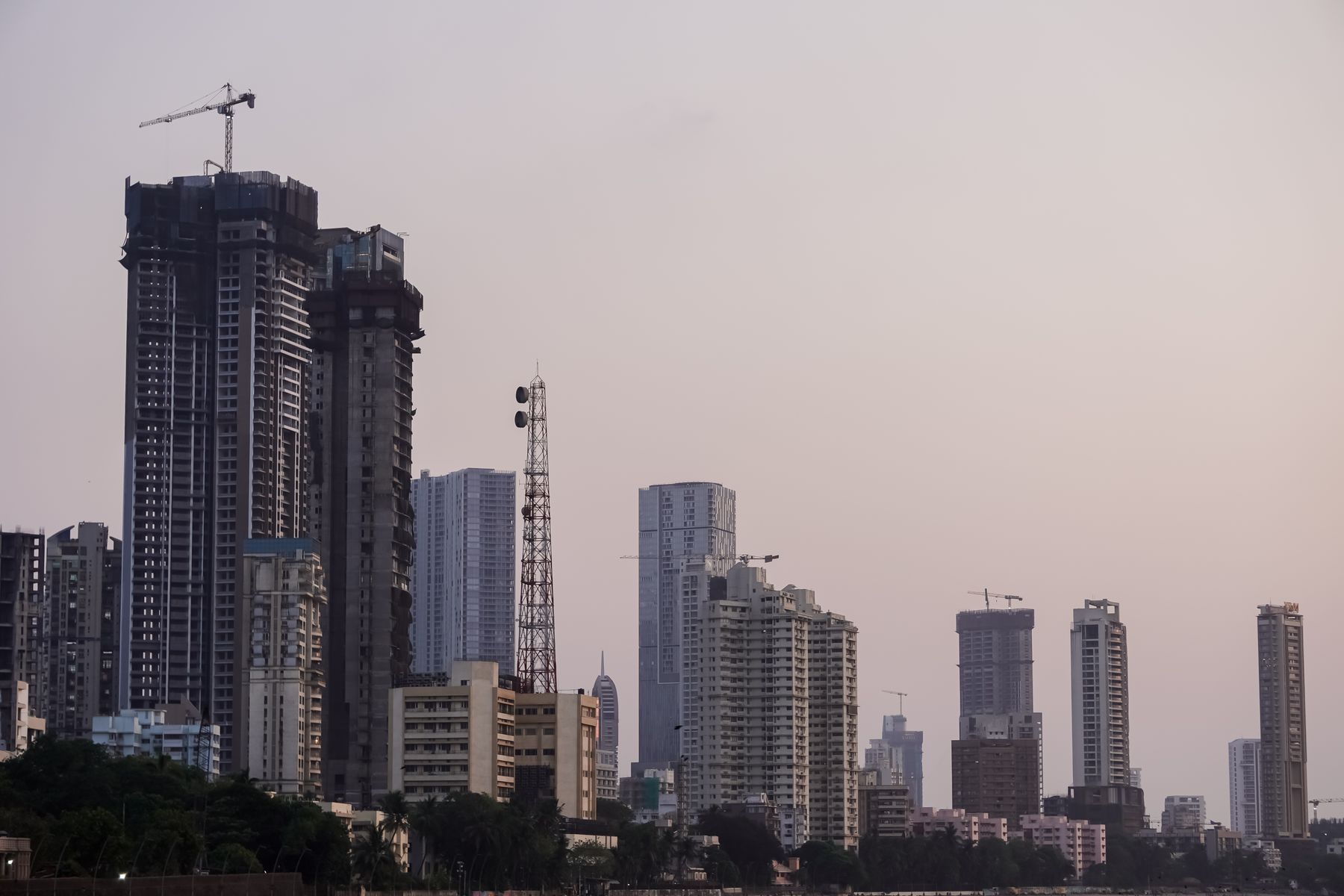 Mumbai skyline at twilight